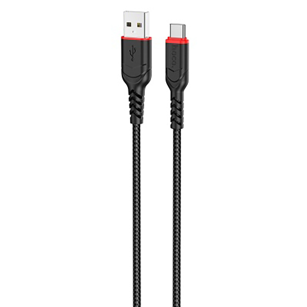 

Кабель USB HOCO X59 Victory Type-C, 1м, 2.4A, нейлон (черный), X59