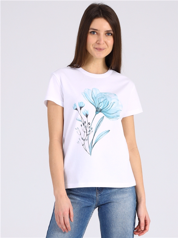 

Футболка женская Апрель ф269001010У4 белая 84/164, Белый, ф269001010У4