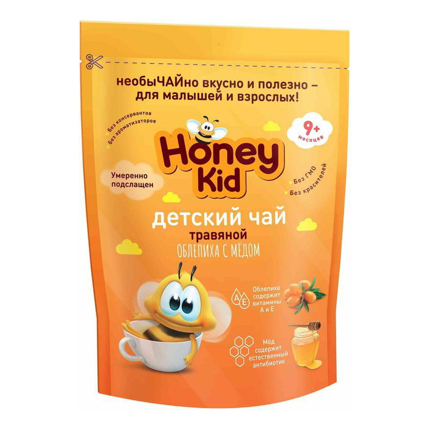 фото Чай травяной для детей honey kid облепиха с медом инстантный с 9 месяцев 85 г