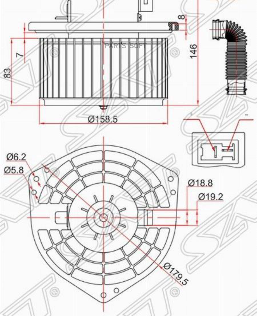 

SAT Мотор отопителя салона NISSAN TEANA J31 03-08