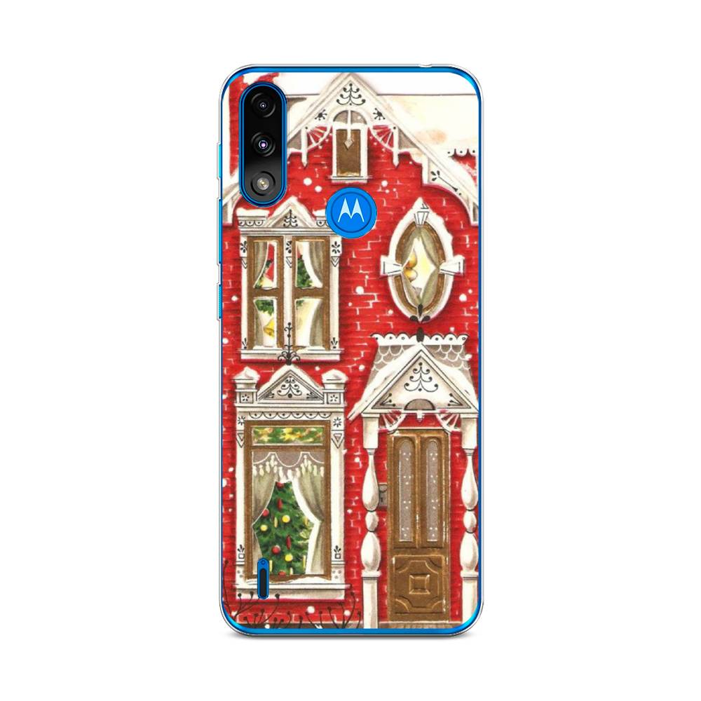 

Чехол на Lenovo K13/Motorola Moto E7 Power "Пряничный домик", Белый;красный;зеленый, 242450-5