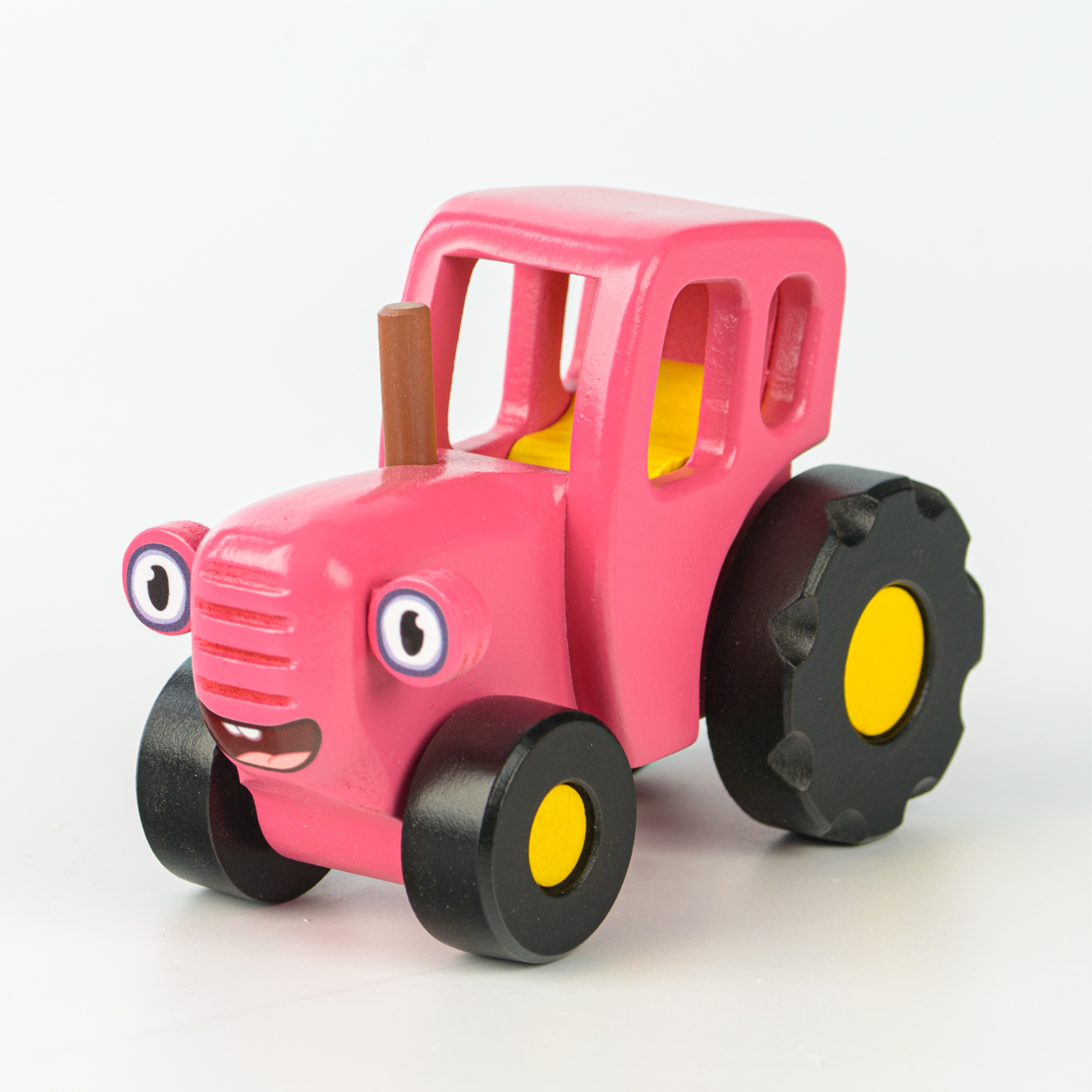 

Машинка Мила игрушка Синий трактор деревянная, Розовый
