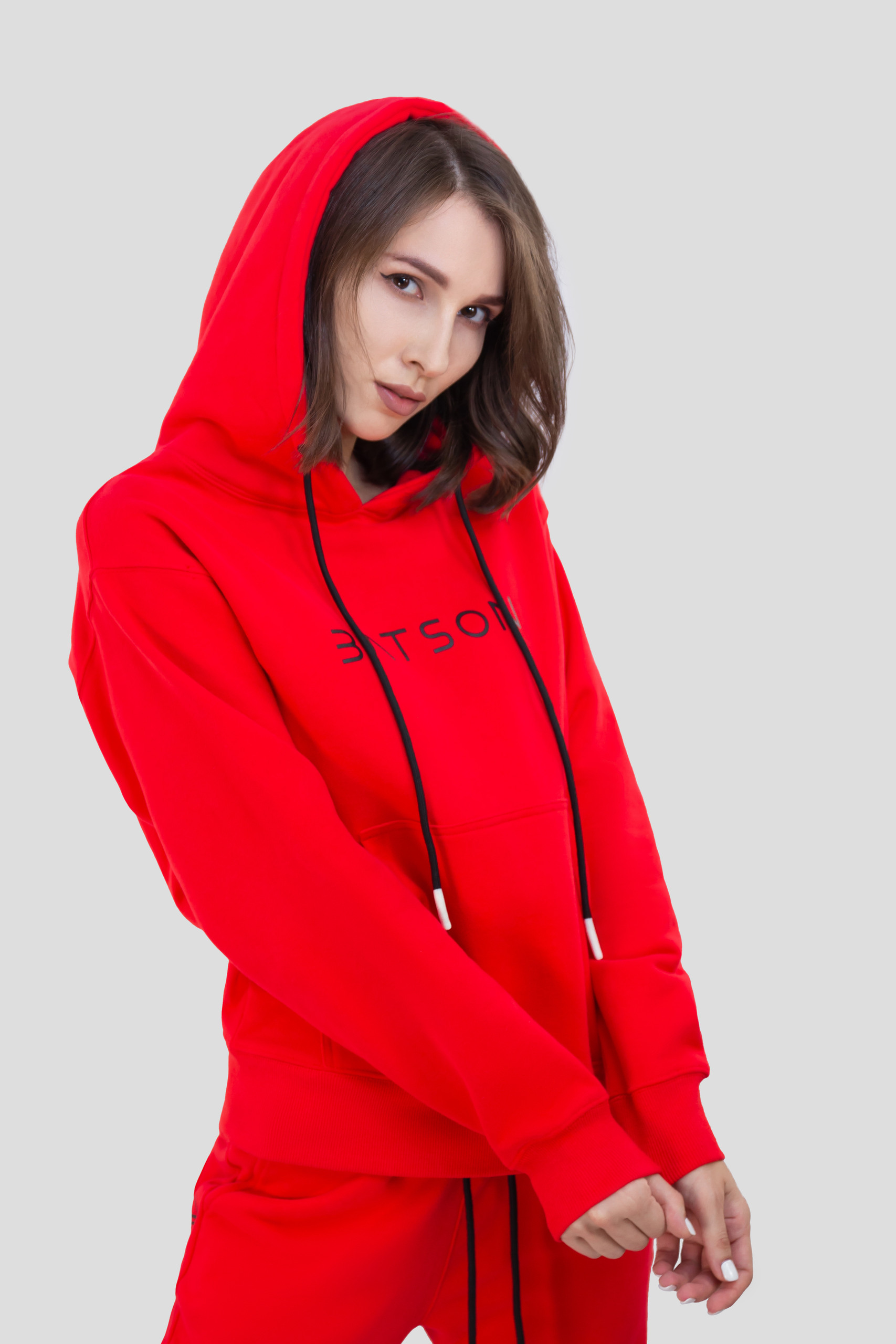 Худи женское BATSON QR EVERY UNI W красное XL