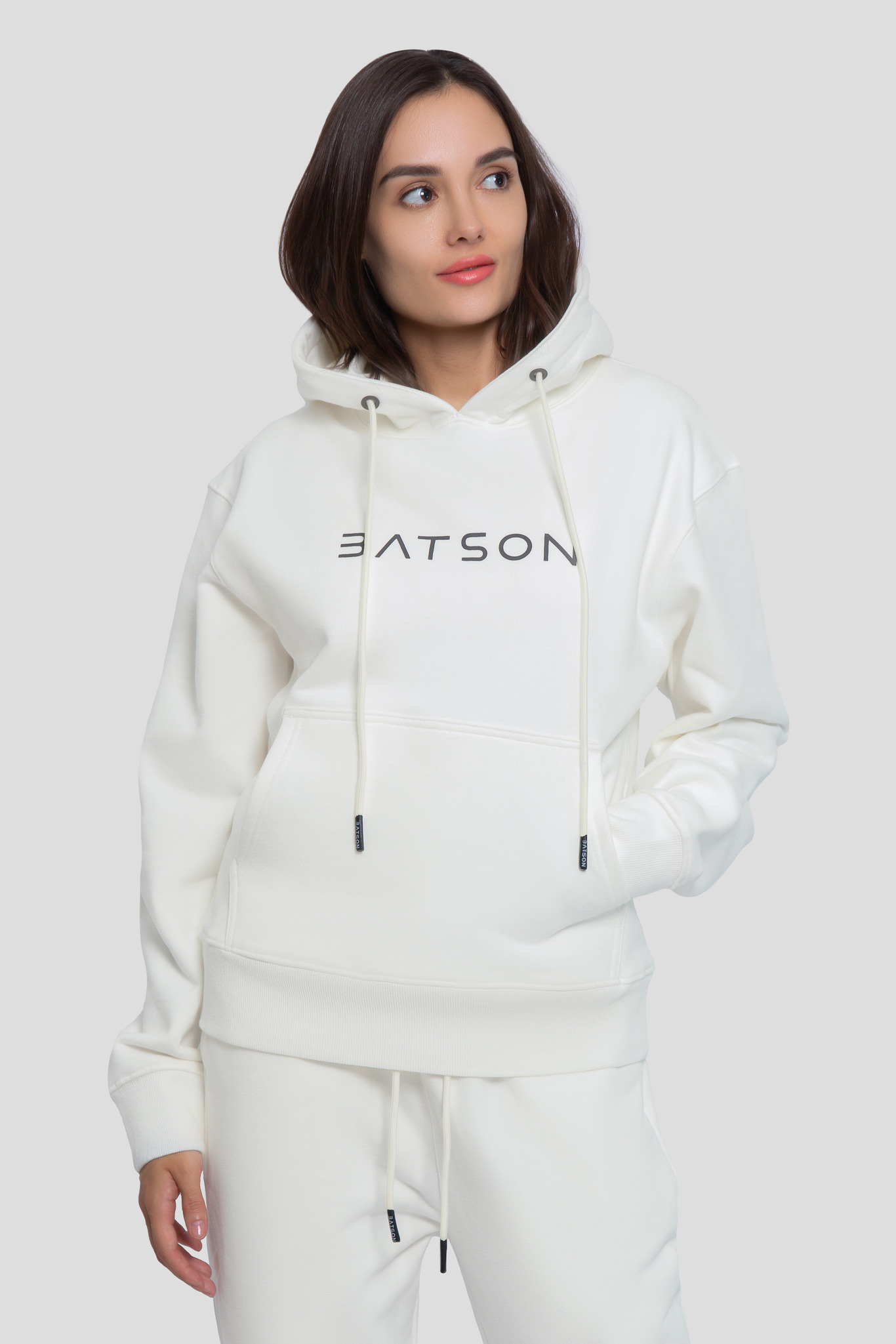 Худи женское BATSON QR EVERY UNI W белое XL