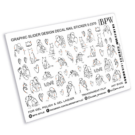 

Набор, BPW.Style, Слайдер-дизайн «Линии пары и кошки», №5-2370, 3 шт.