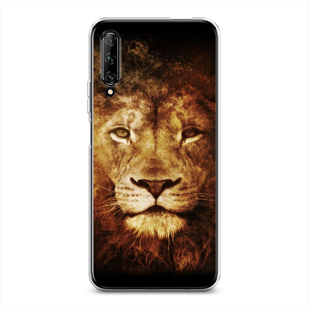 

Чехол на Huawei Y9s "Лев", Черный;коричневый;желтый, 611150-6
