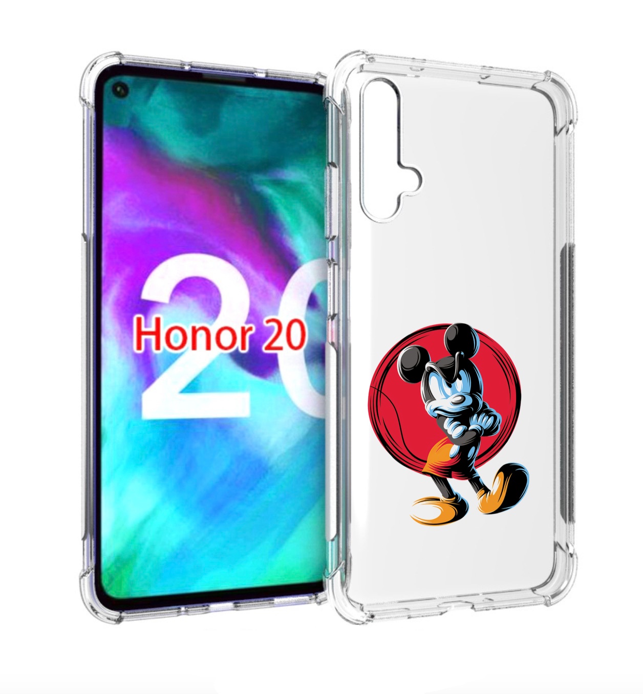 

Чехол бампер MyPads злой-микки для Honor 20, Прозрачный, Tocco