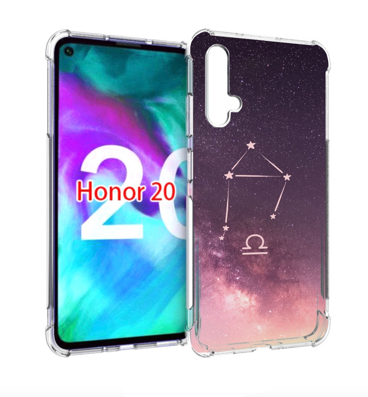 

Чехол бампер MyPads знак зодиака весы 4 для Honor 20 Honor, Прозрачный, Tocco