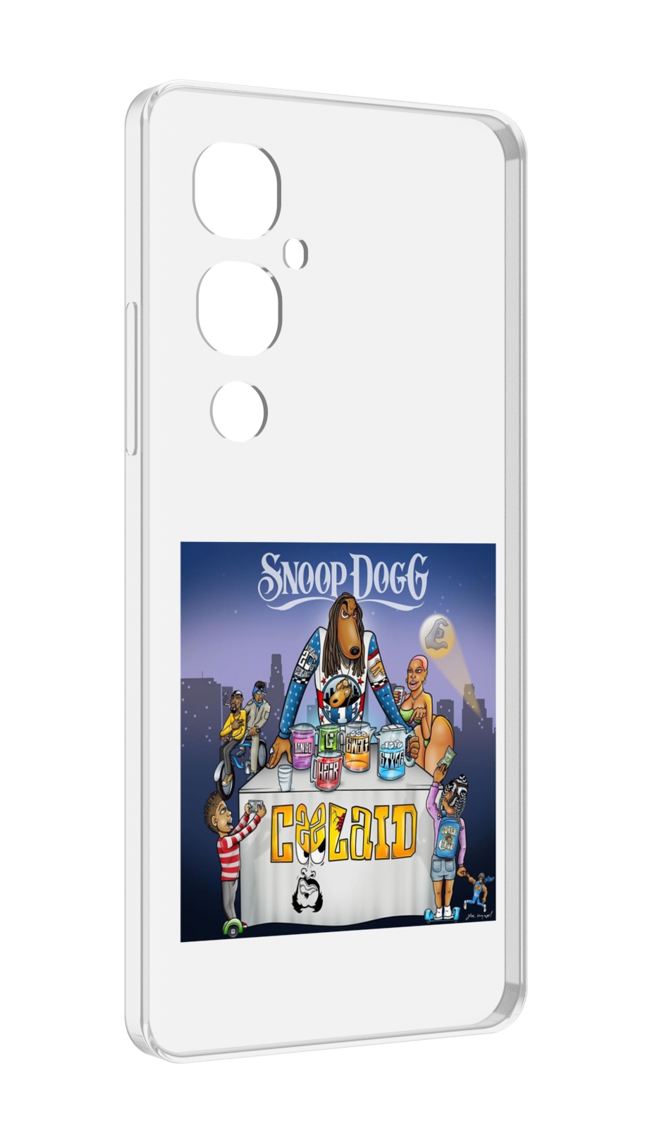 

Чехол MyPads Snoop Dogg COOLAID для Tecno Pova 4 Pro, Прозрачный, Tocco