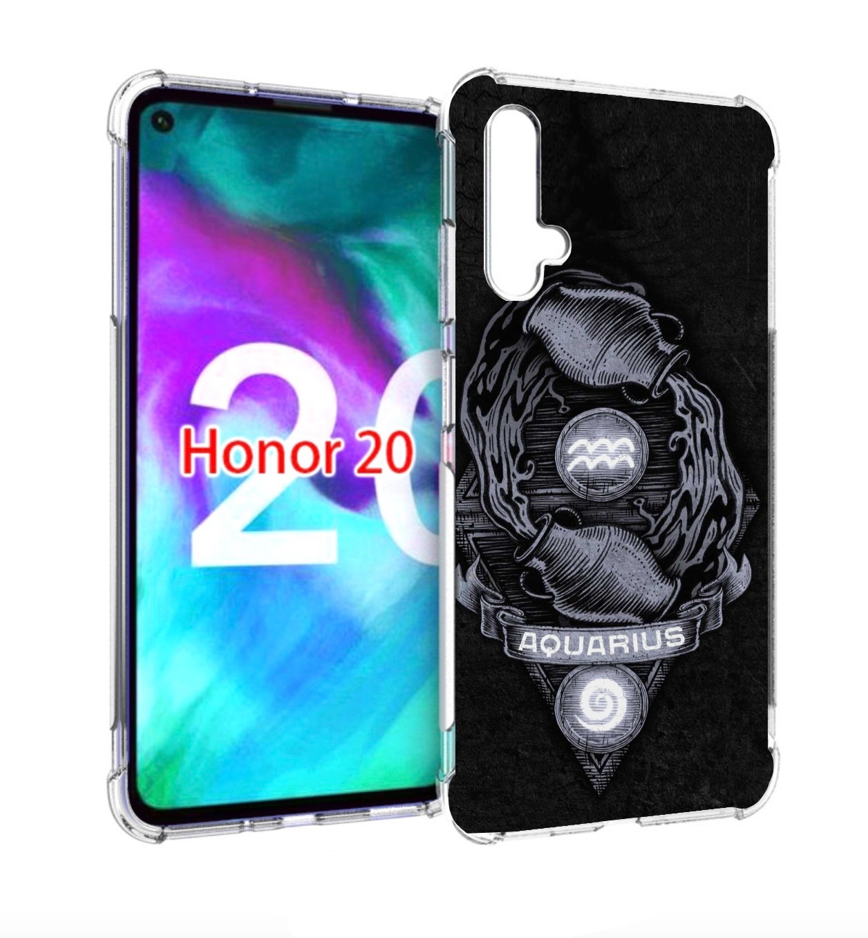 

Чехол бампер MyPads знак зодиака водолеи 6 для Honor 20, Прозрачный, Tocco