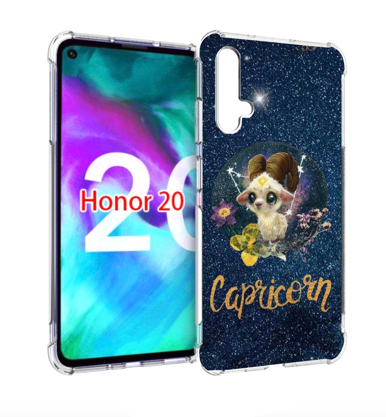 

Чехол бампер MyPads знак зодиака козерог 3 для Honor 20, Прозрачный, Tocco