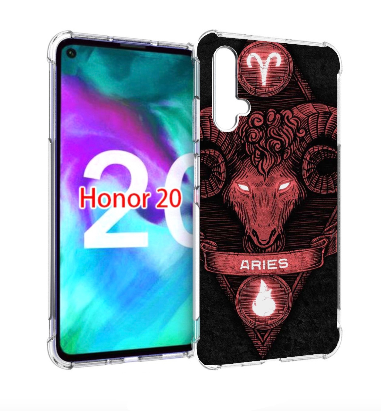

Чехол бампер MyPads знак зодиака овен 6 для Honor 20 Honor, Прозрачный, Tocco