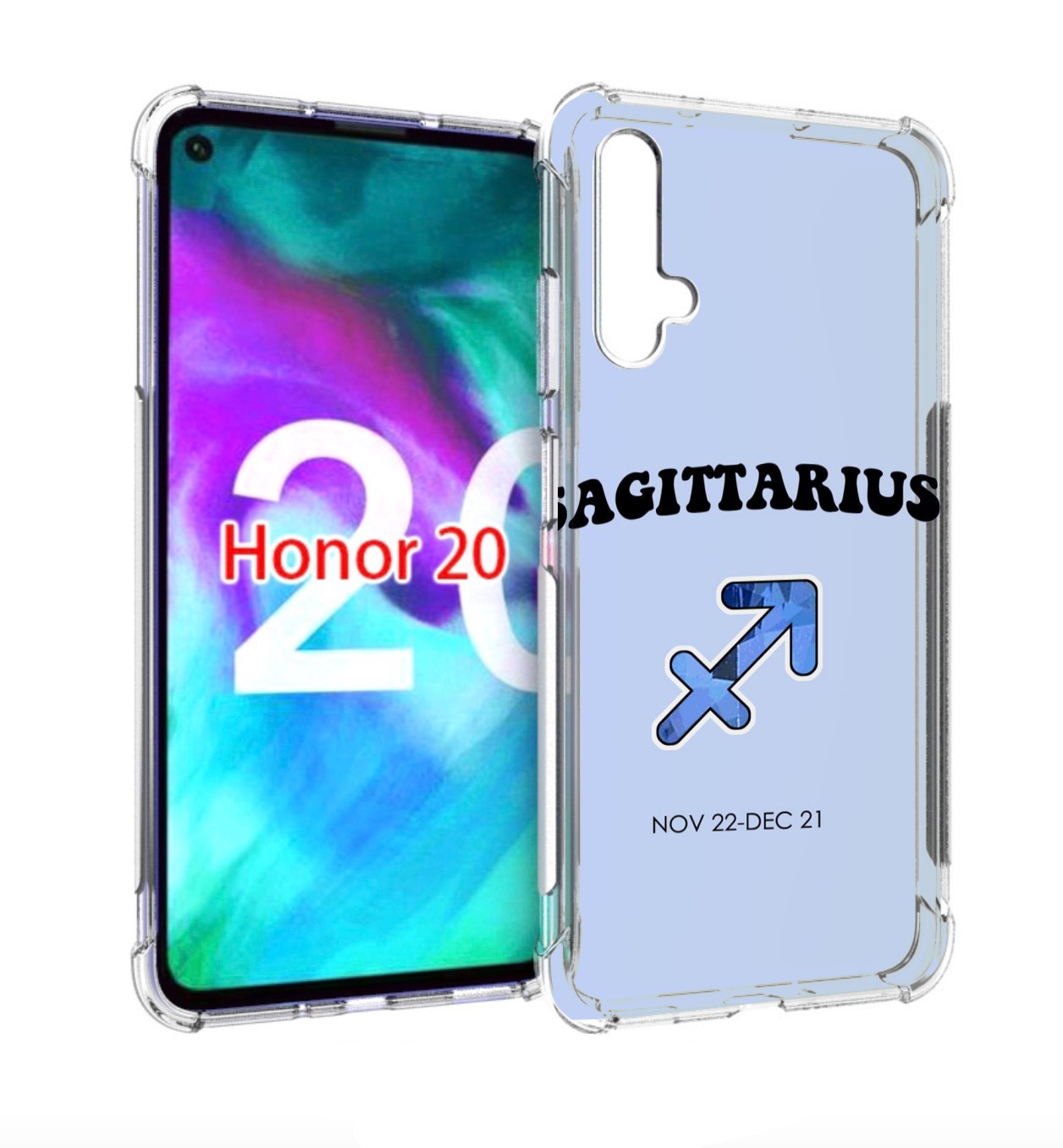 

Чехол бампер MyPads знак зодиака стрелец 1 для Honor 20, Прозрачный, Tocco