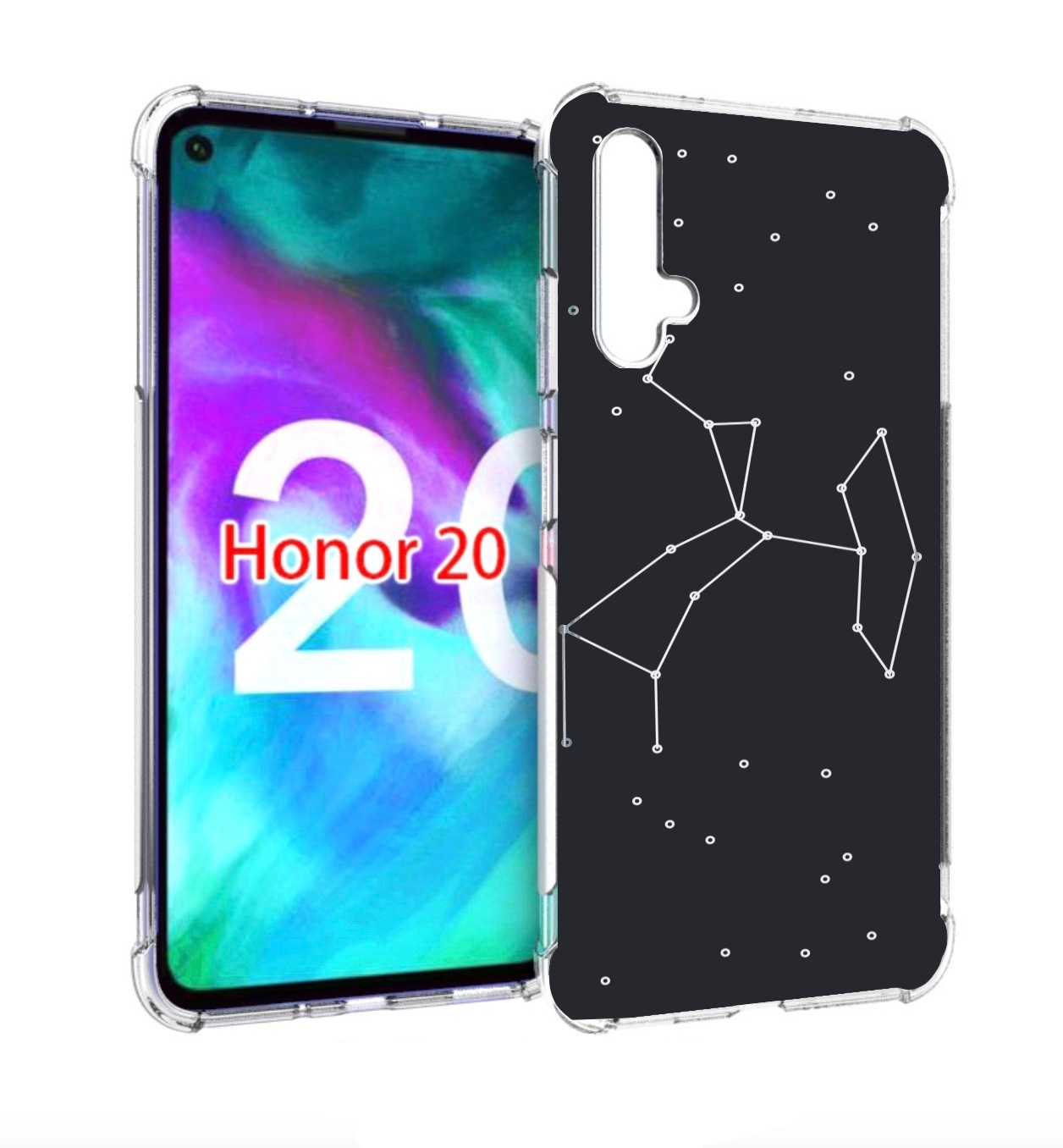

Чехол бампер MyPads знак зодиака стрелец 6 для Honor 20, Прозрачный, Tocco