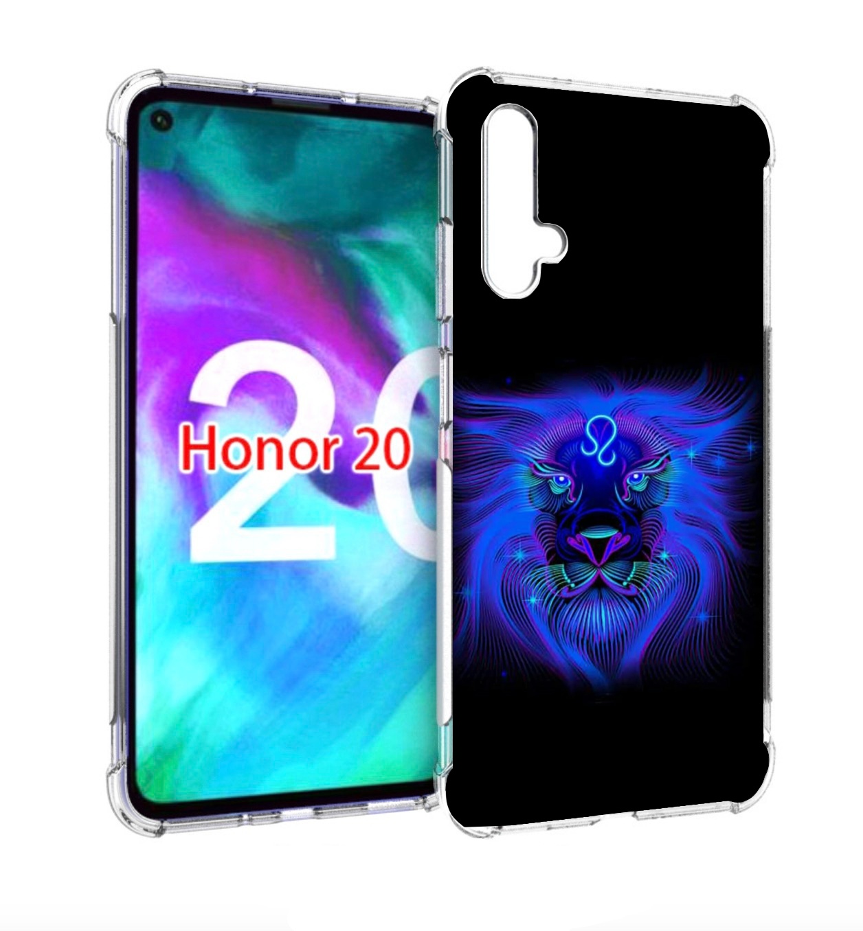 

Чехол бампер MyPads знак-зодиака-лев-3 для Honor 20, Прозрачный, Tocco