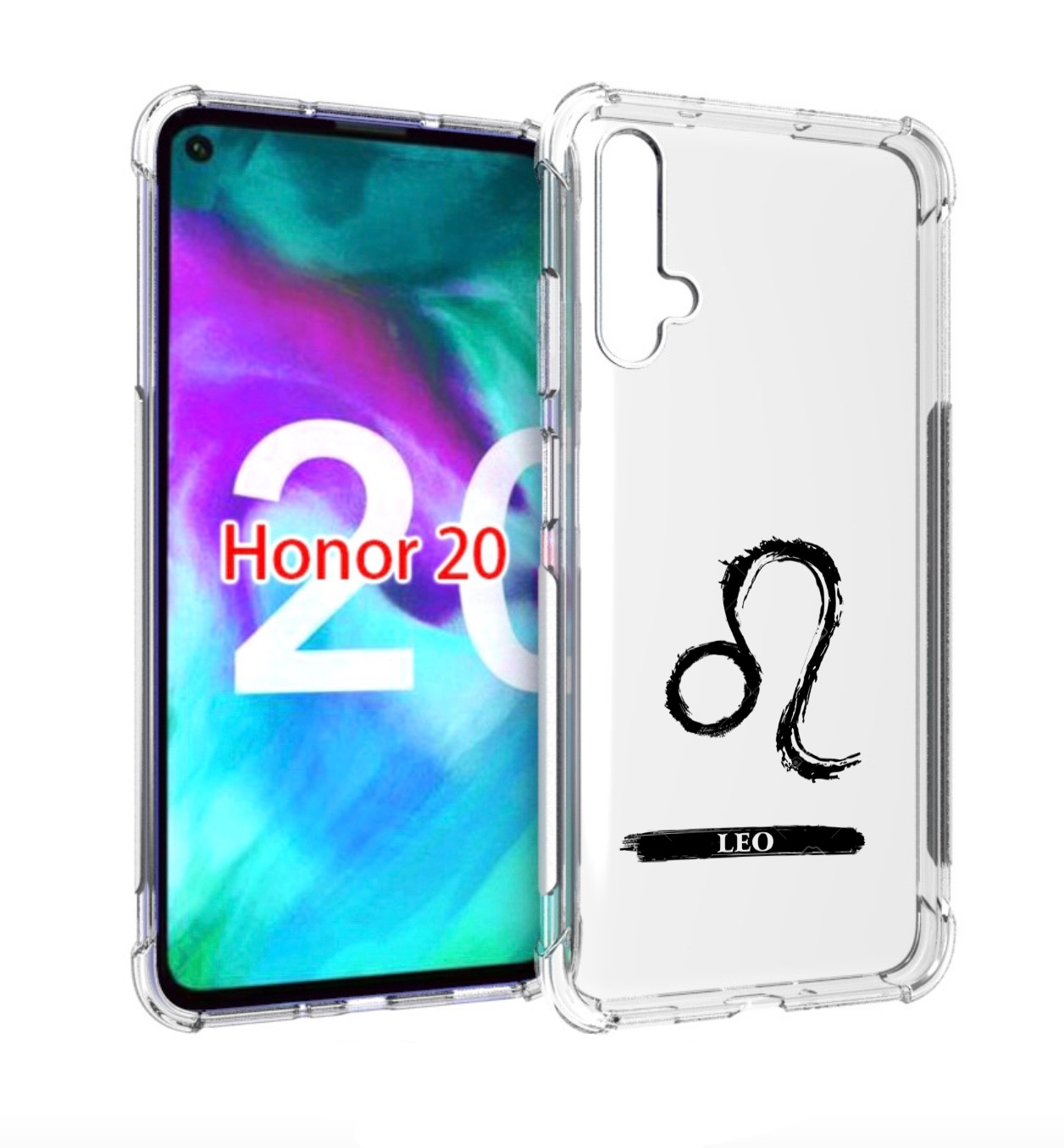 

Чехол бампер MyPads знак-зодиака-лев-7 для Honor 20, Прозрачный, Tocco