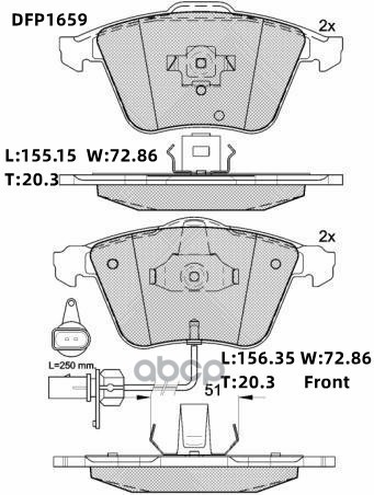 

Тормозные колодки DOUBLE FORCE дисковые dfp1659