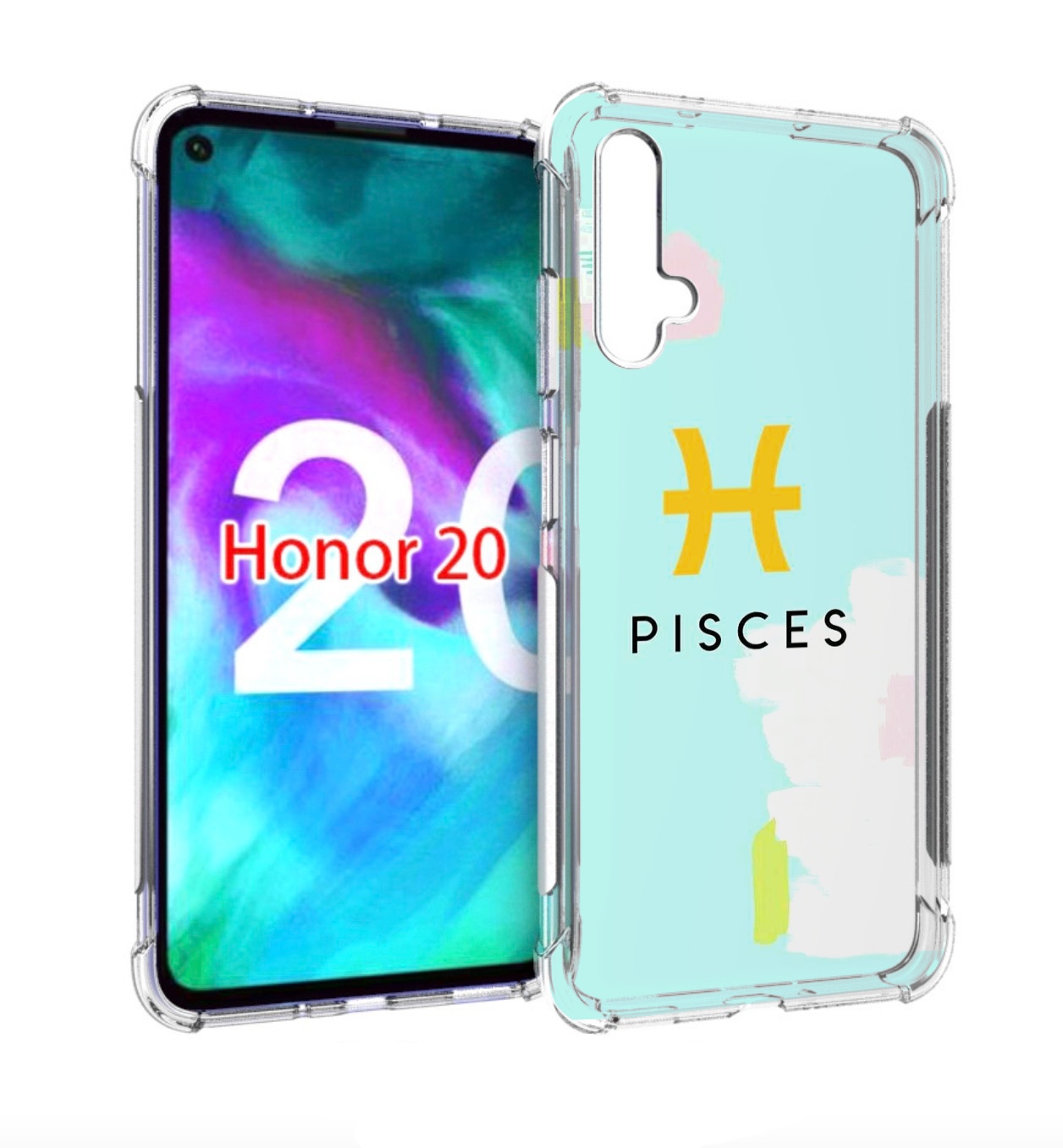 

Чехол бампер MyPads знак-зодиака-рыбы-2 для Honor 20 Honor, Прозрачный, Tocco
