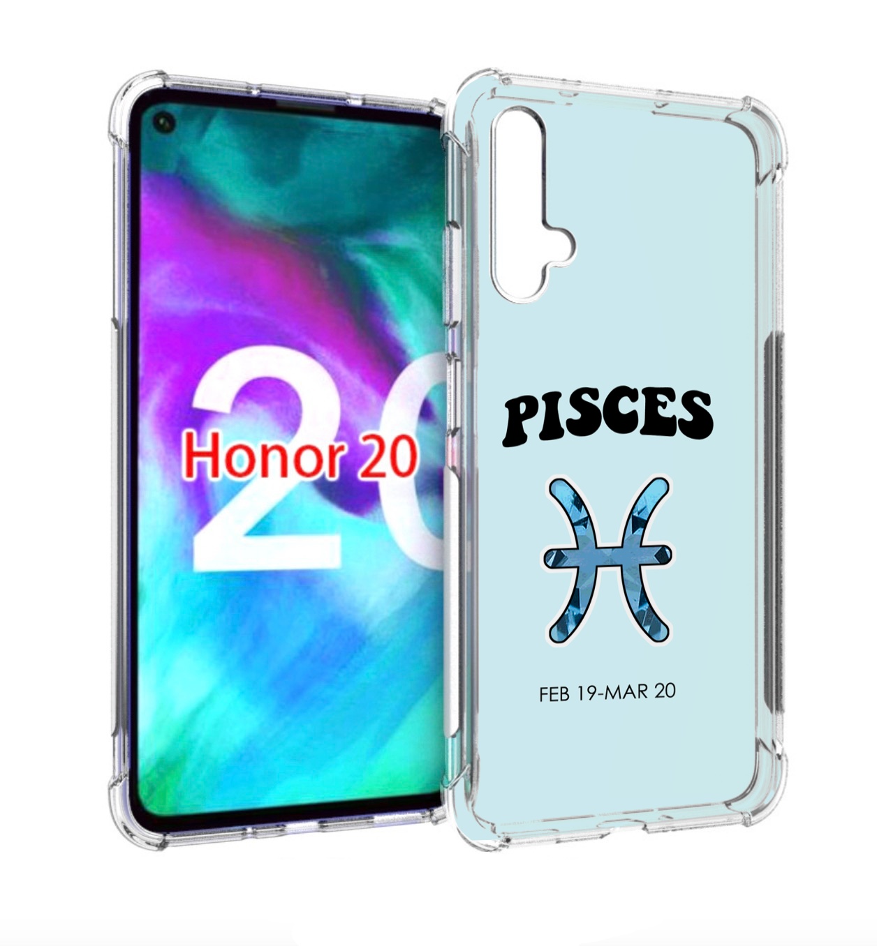 

Чехол бампер MyPads знак-зодиака-рыбы-3 для Honor 20 Honor, Прозрачный, Tocco