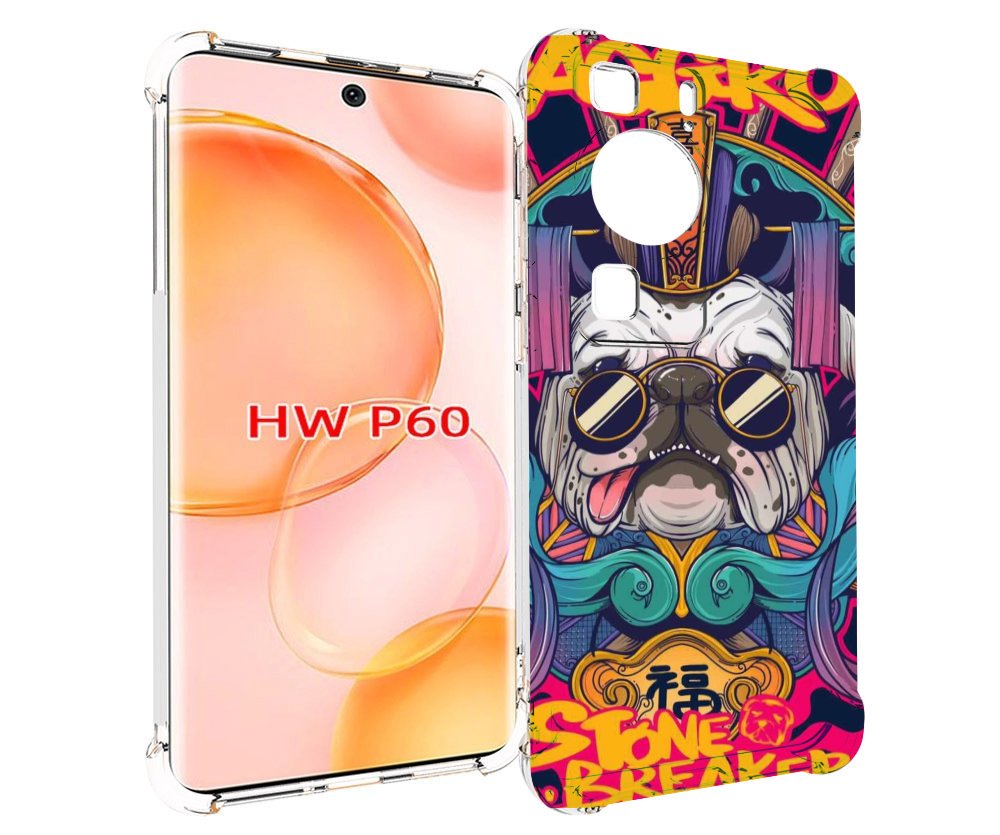 

Чехол MyPads мопс агро яркая для Huawei P60, Tocco
