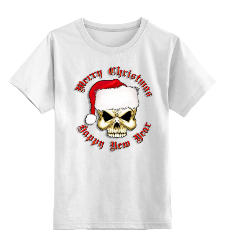 

Футболка детская Printio Santa skull цв. белый р. 116, Santa skull