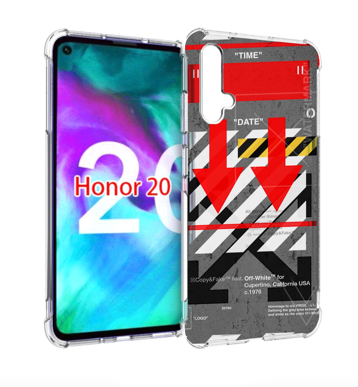 

Чехол бампер MyPads знаки-логотипы для Honor 20, Прозрачный, Tocco