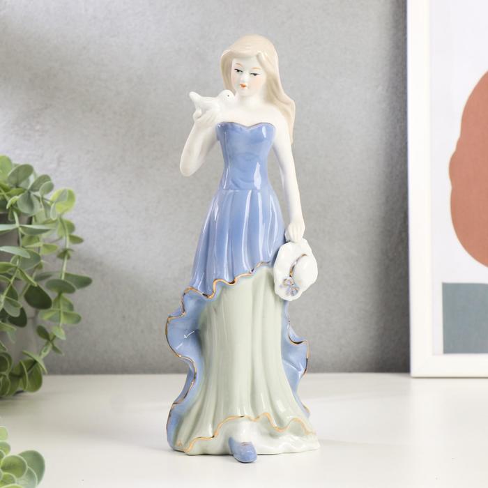 фото Сувенир керамика "девушка с голубем в руках" 23х8,5х7,5 см nobrand