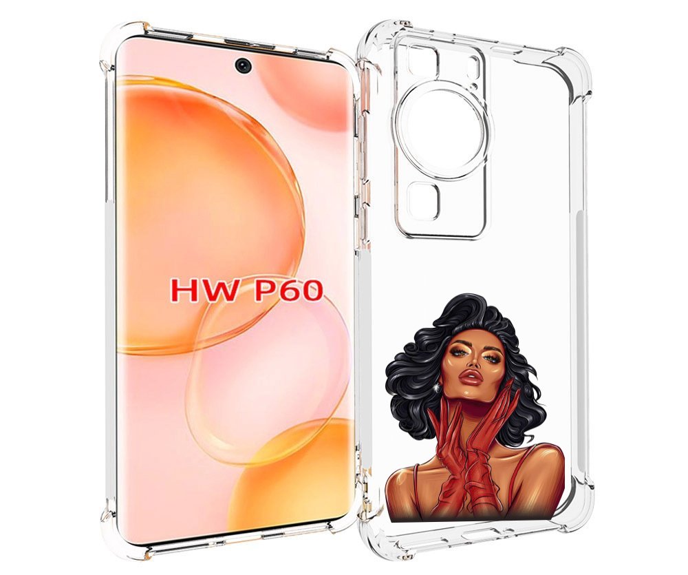 

Чехол MyPads мулатка-в-перчатках женский для Huawei P60, Tocco