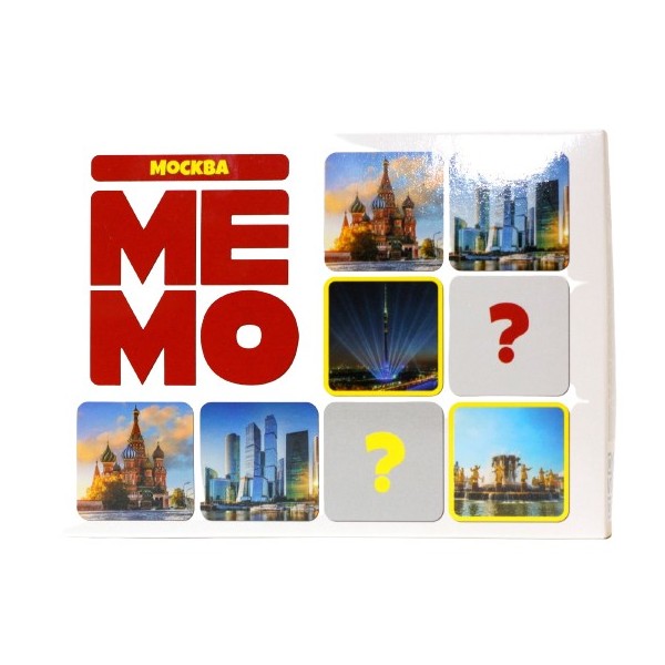 фото Игра настольная мемо москва (50 карточек) десятое королевство 03623