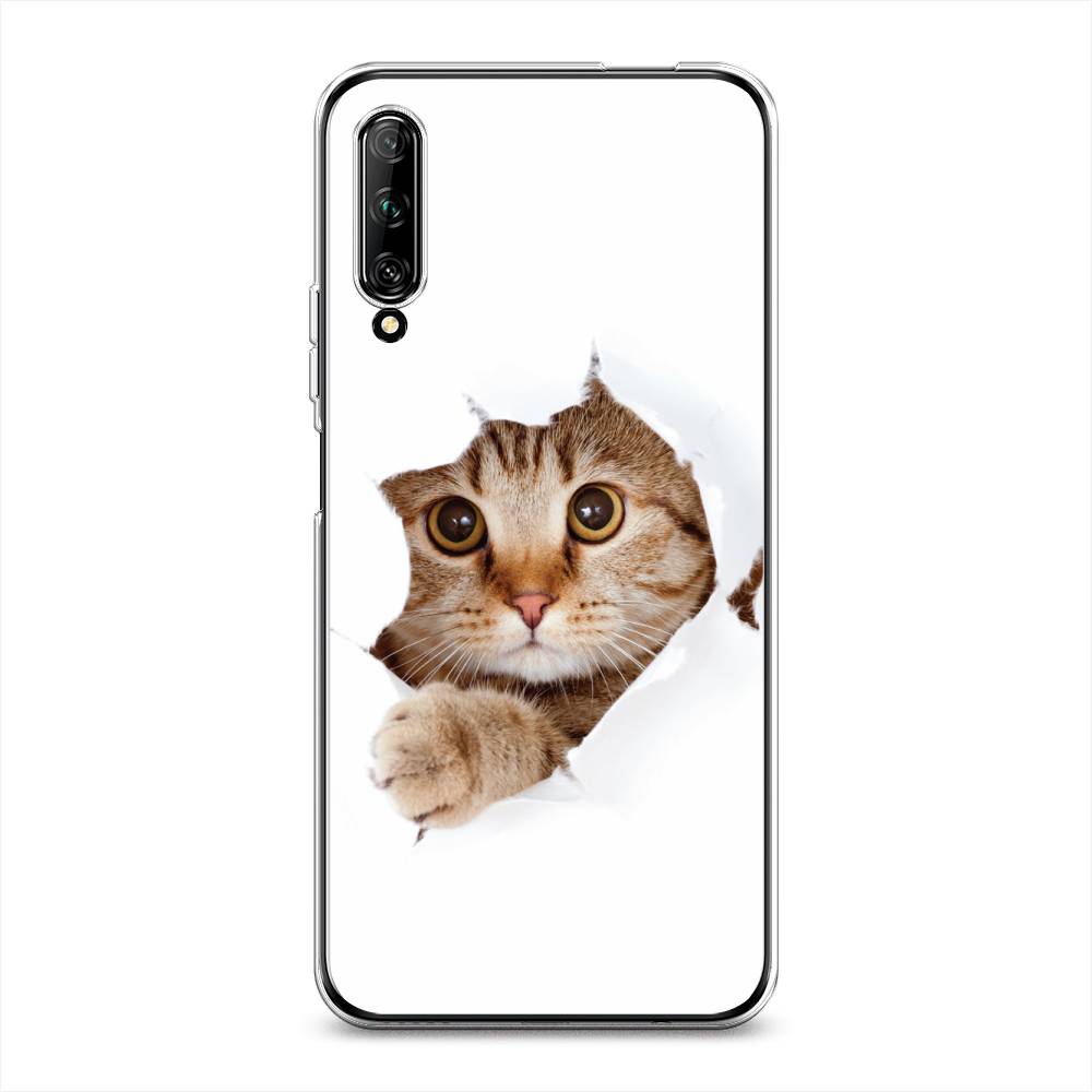 

Чехол на Huawei Y9s "Кот и бумага", Белый;коричневый, 611150-1