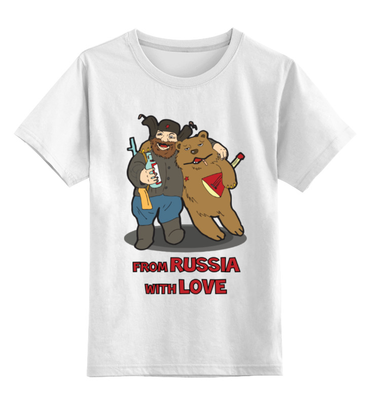 

Футболка детская Printio From russia with love (из россии с любовью) цв. белый р. 116, From russia with love (из россии с любовью)