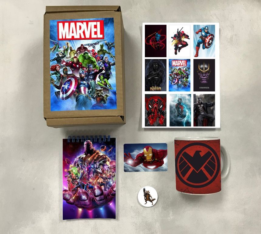 

Бокс с подарком с Супергероями Вселенной MARVEL -1, 51502435-3, 5 предметов