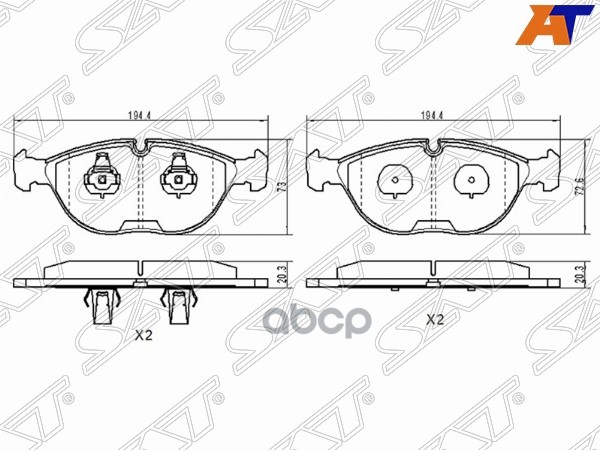 

Колодки тормозные перед MERCEDES C-CLASS W202/S202/ E-CLASS W210/W211/S210/S211/ S-CLA SAT