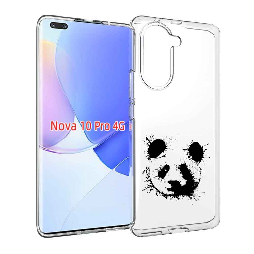 Чехол MyPads клякса-панда для Huawei Nova 10 Pro противоударный