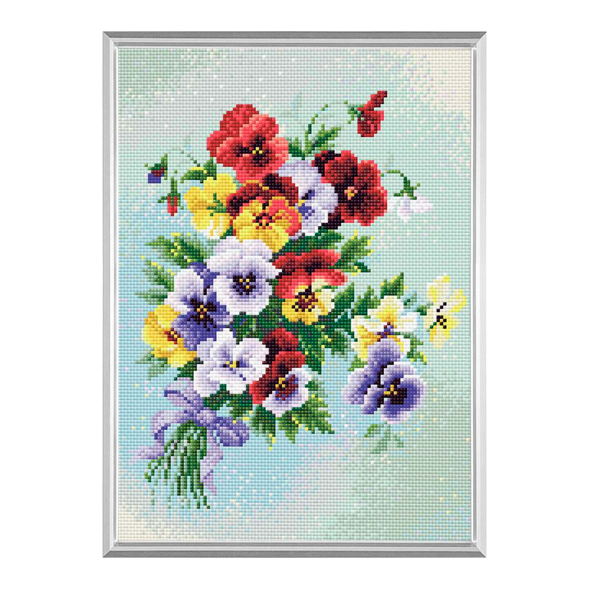 

Алмазная вышивка Риолис Пестрые анютки, 27x38 см, Пестрые анютки