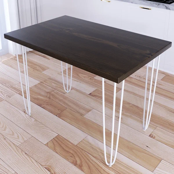 

Стол кухонный Solarius Loft металл-дерево 110x75х75 цвет темного дуба с белыми ножками, Loft