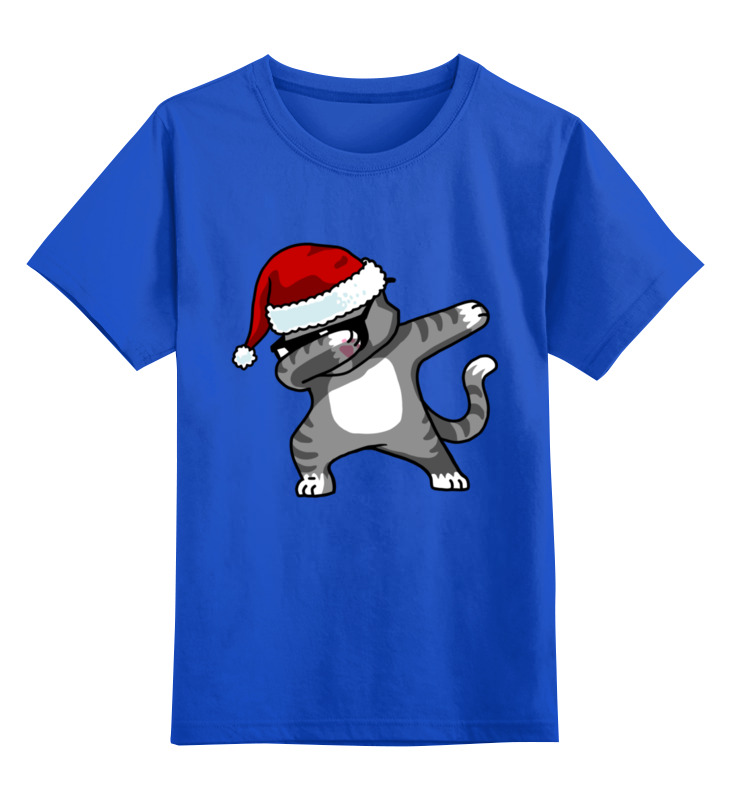 

Футболка детская Printio Dabbing cat цв. синий р. 116, Dabbing cat