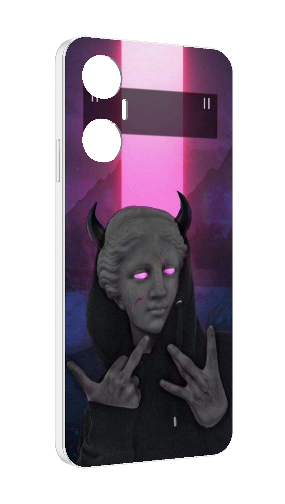 

Чехол MyPads глитч-статуя для Infinix Hot 20 5G, Прозрачный, Tocco