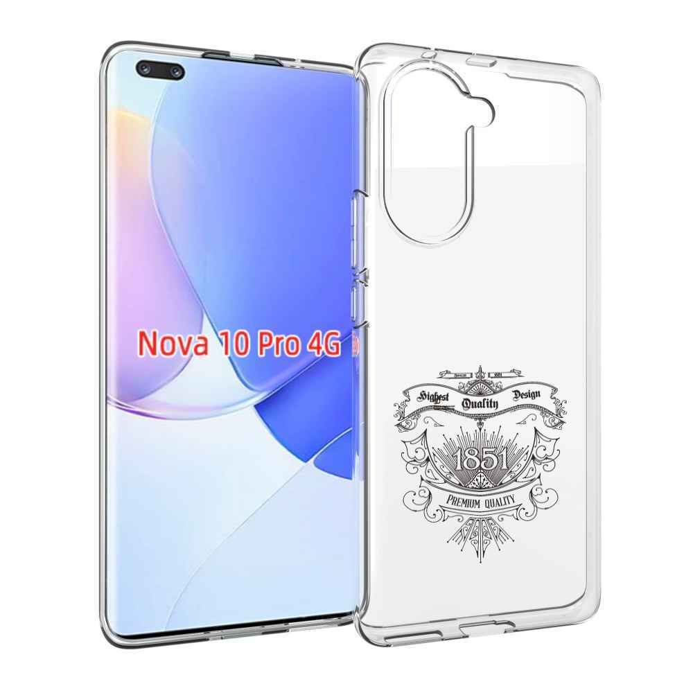Чехол MyPads логотип 1851 год для Huawei Nova 10 Pro противоударный