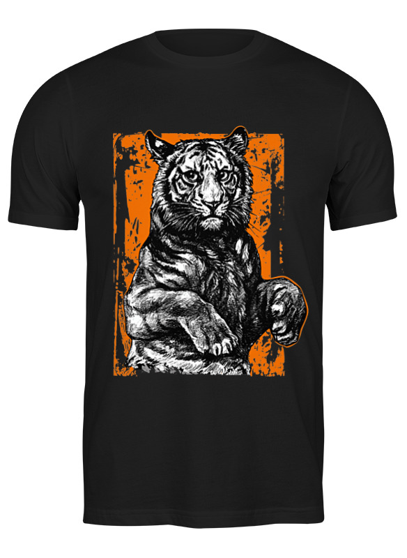 

Футболка мужская Printio Тигра черная S, Черный, Тигра