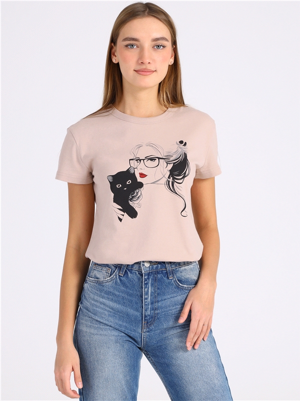 

Футболка женская Апрель 1ЖДФК3965001 бежевая 96/164, 1ЖДФК3965001