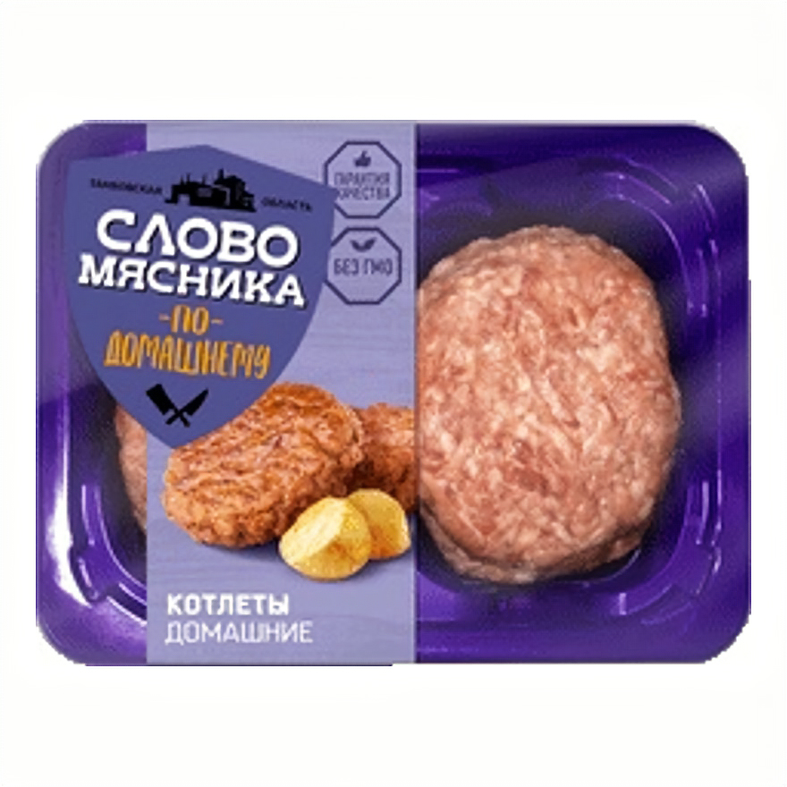 Котлеты из свинины и говядины Слово Мясника Домашние 360 г