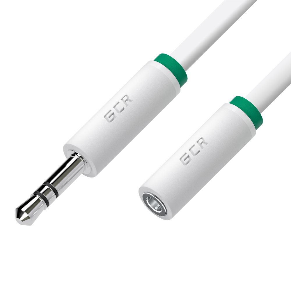 

Удлинитель Greenconnect Jack 3.5 - Jack 3.5 вилка-розетка 0.5м (GCR-STM1662) белый