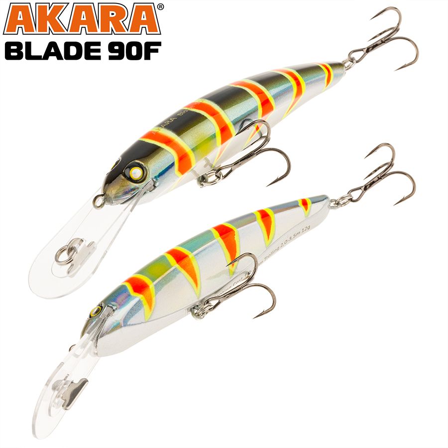 

Воблер Akara Blade 90F 12 гр 3/7 oz 3,5 in A106, Разноцветный, Blade