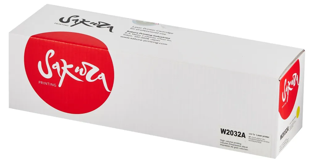 

Картридж SAKURA W2032A (HP 415A) для HP LaserJet Pro M454, MFP M479, желтый, 2100 к.