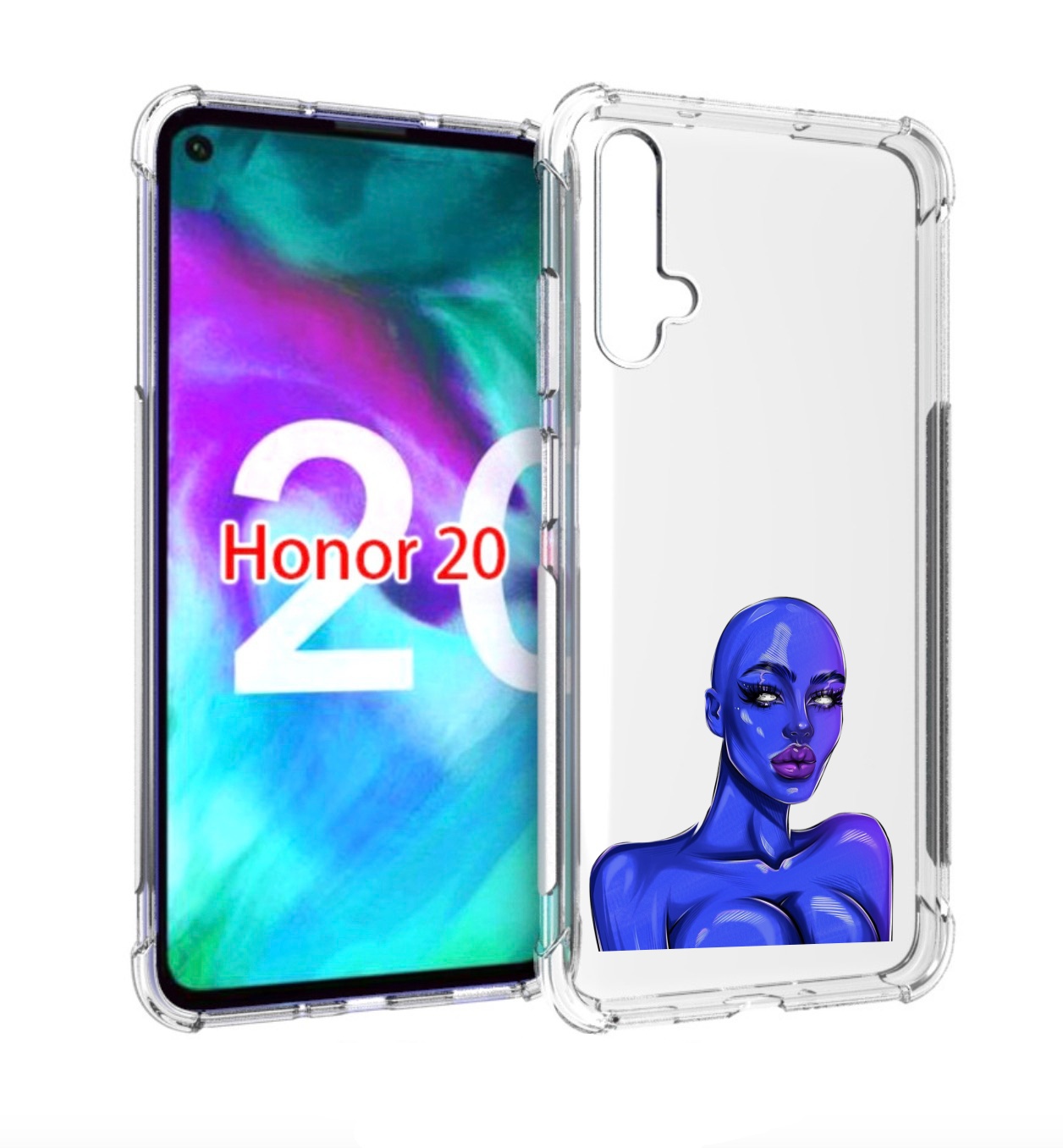 

Чехол бампер MyPads инопланетянка для Honor 20, Прозрачный, Tocco