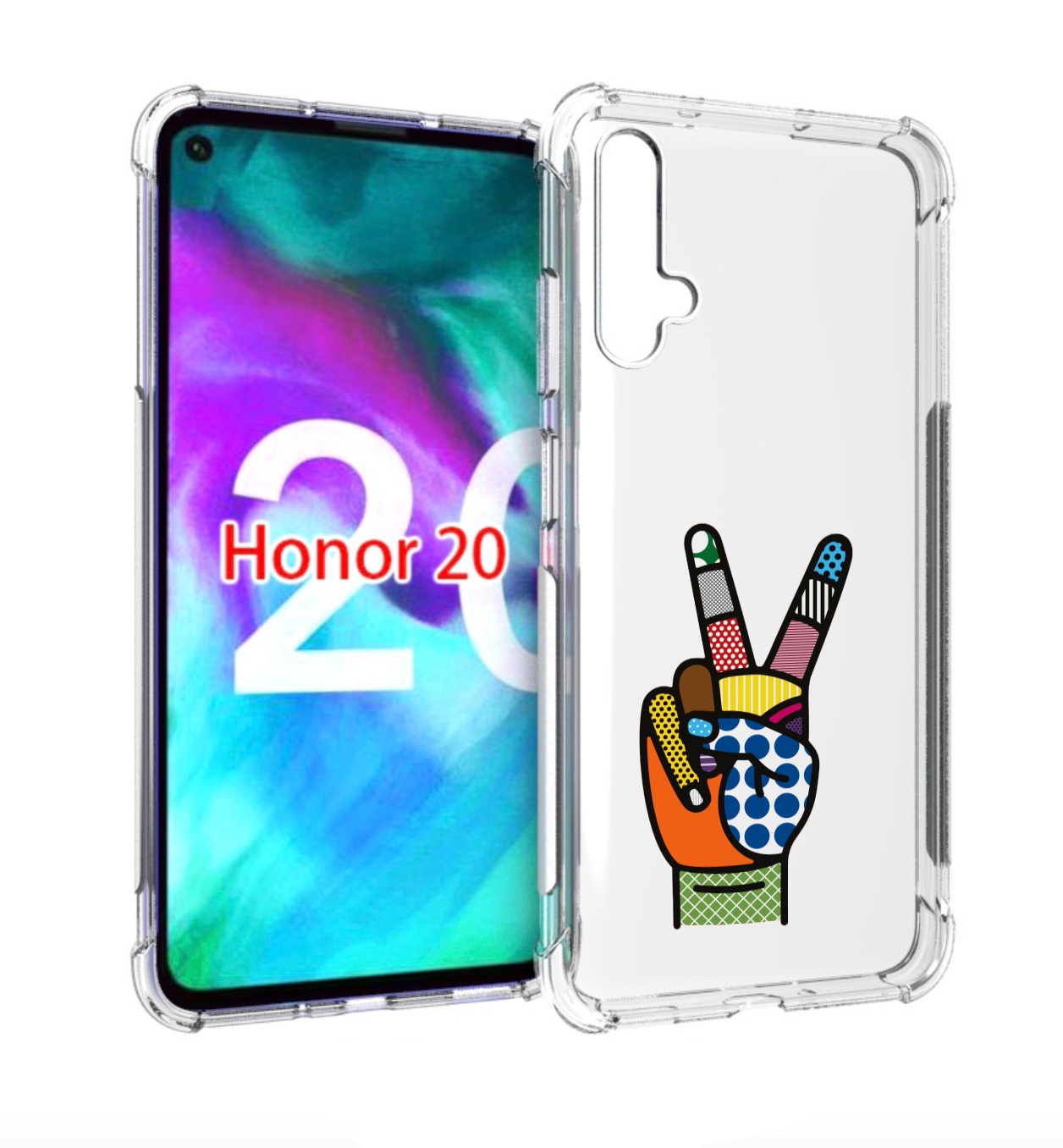

Чехол бампер MyPads йоу пальчики для Honor 20, Прозрачный, Tocco