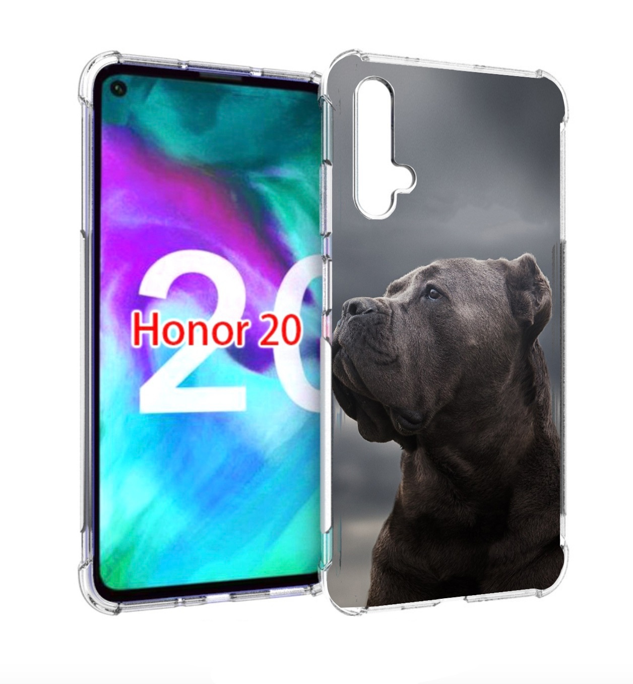 

Чехол бампер MyPads кане корсо для Honor 20, Прозрачный, Tocco