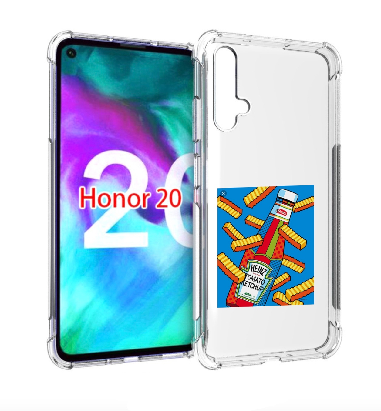 

Чехол бампер MyPads картошка с соусом для Honor 20, Прозрачный, Tocco