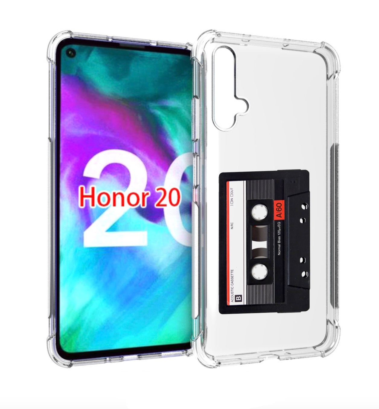 

Чехол бампер MyPads касета для Honor 20, Прозрачный, Tocco